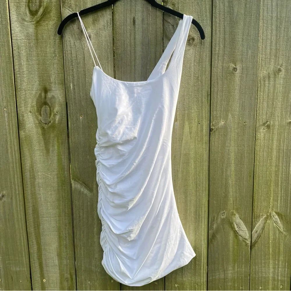 ALIX NYC Emmons white ruched bodycon sleeveless mini dress Revolve Size XS NEW